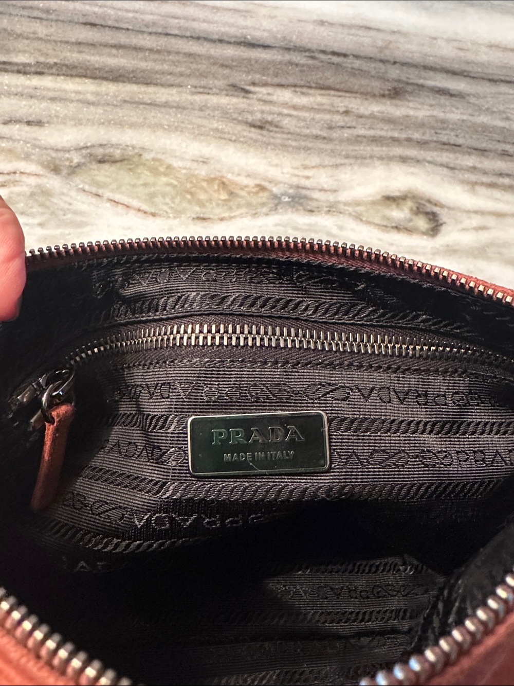 Authentic PRADA SUEDE SHOULDER BAG - Picture 11 of 14